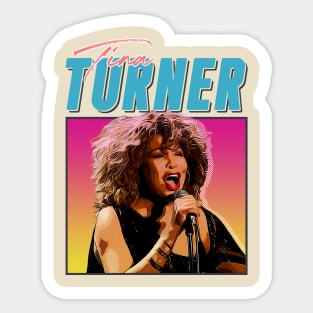 Tina Turner Retro 80s Style Sticker